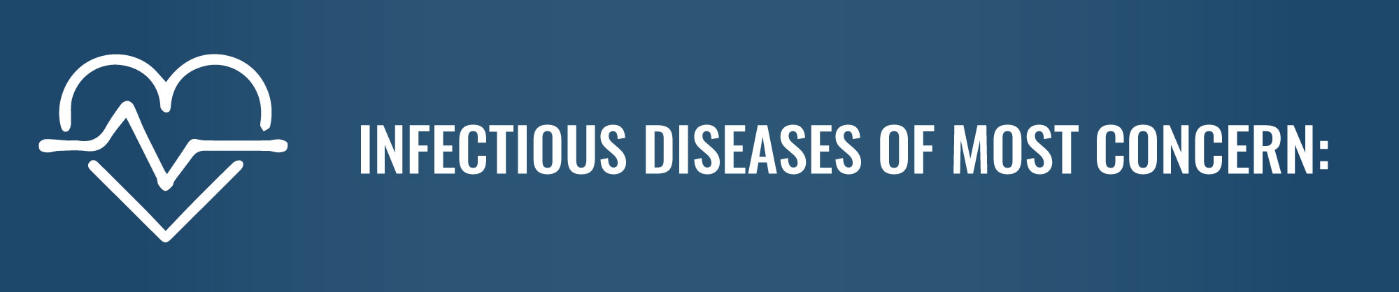 Infectious Diseases of Most Concern